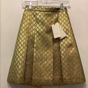 Gucci metallic GG skirt